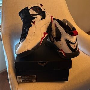 Jordan Athletic Shoes in White and Red